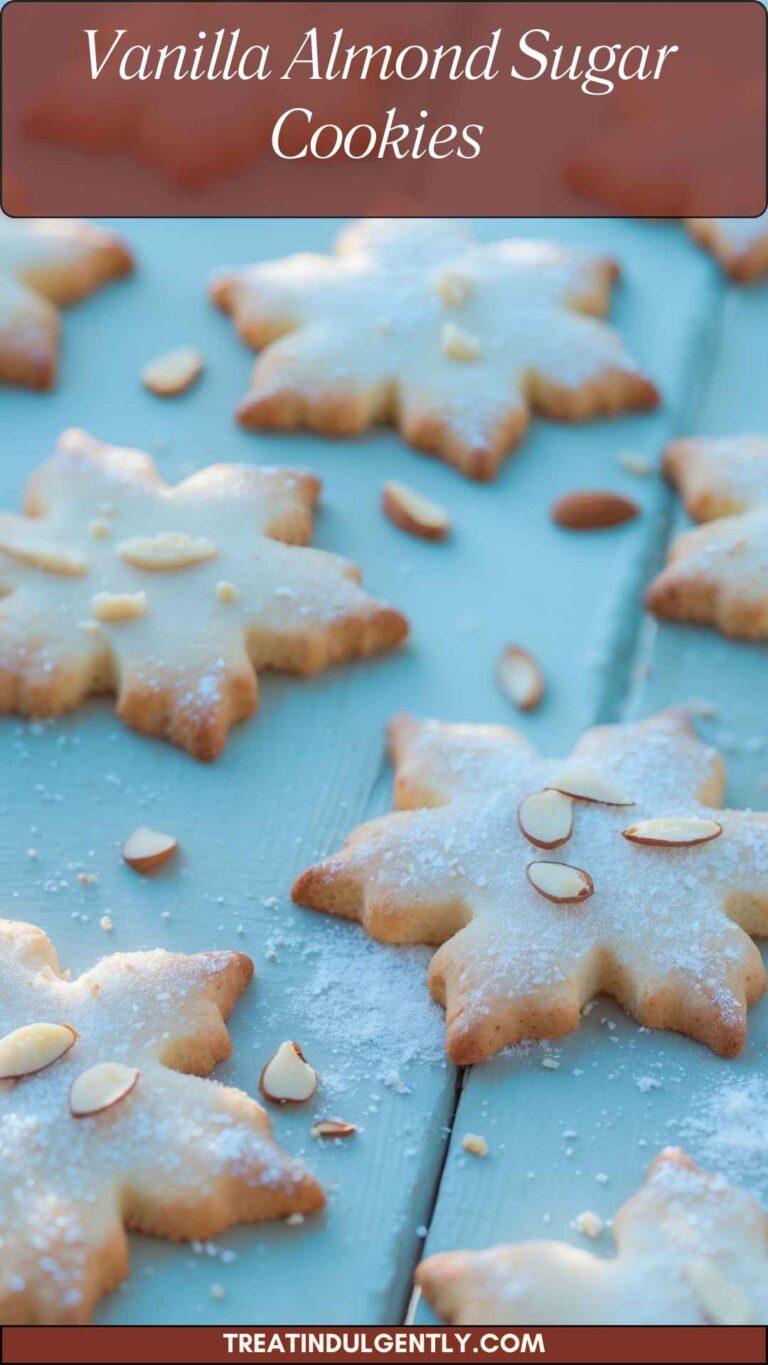 Vanilla Almond Sugar Cookies - Treat Indulgently
