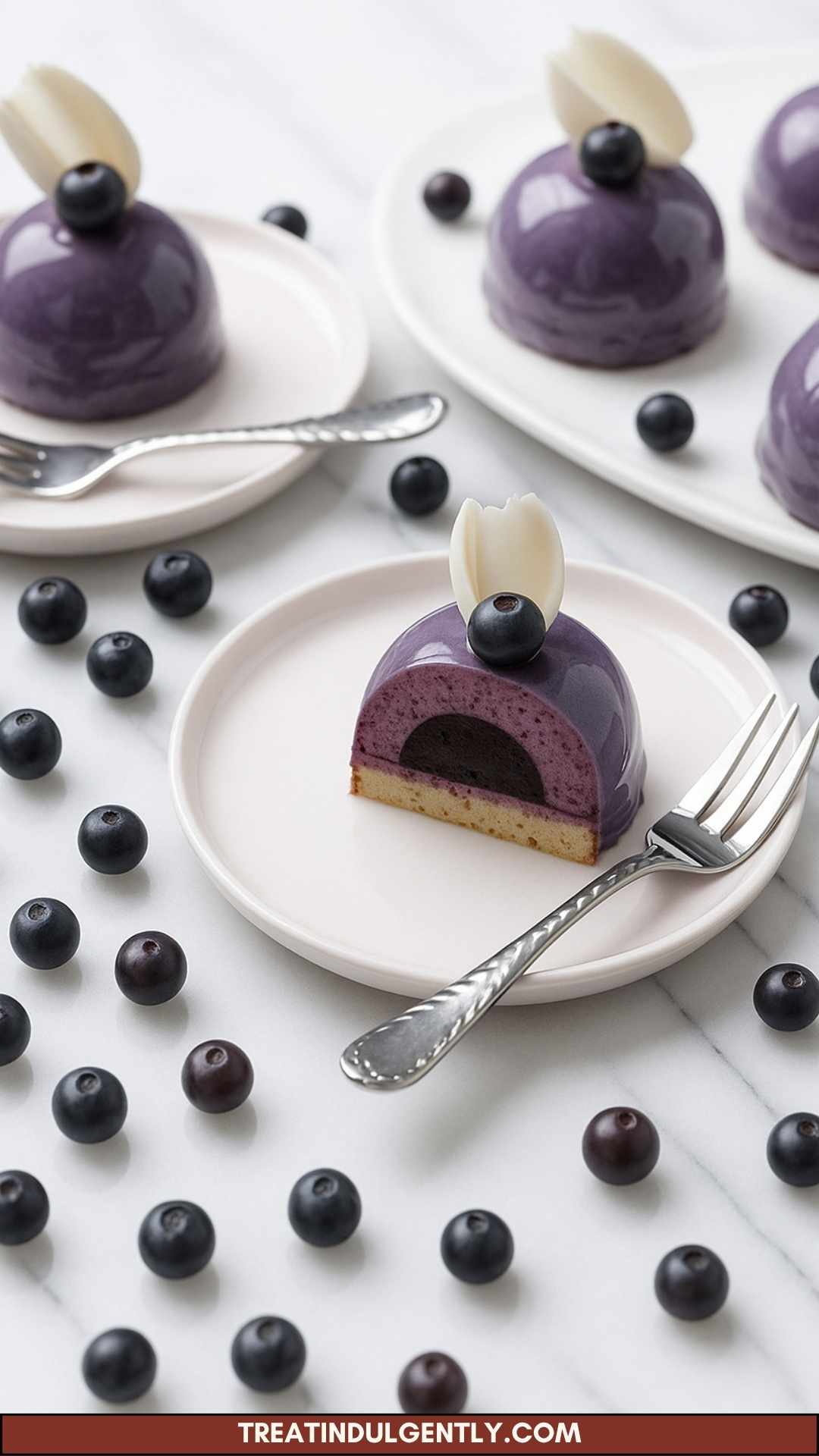 Best Mini Blueberry Mousse Cakes With Mirror Glaze Recipe Best Mini Blueberry Mousse Cakes With Mirror Glaze Recipe