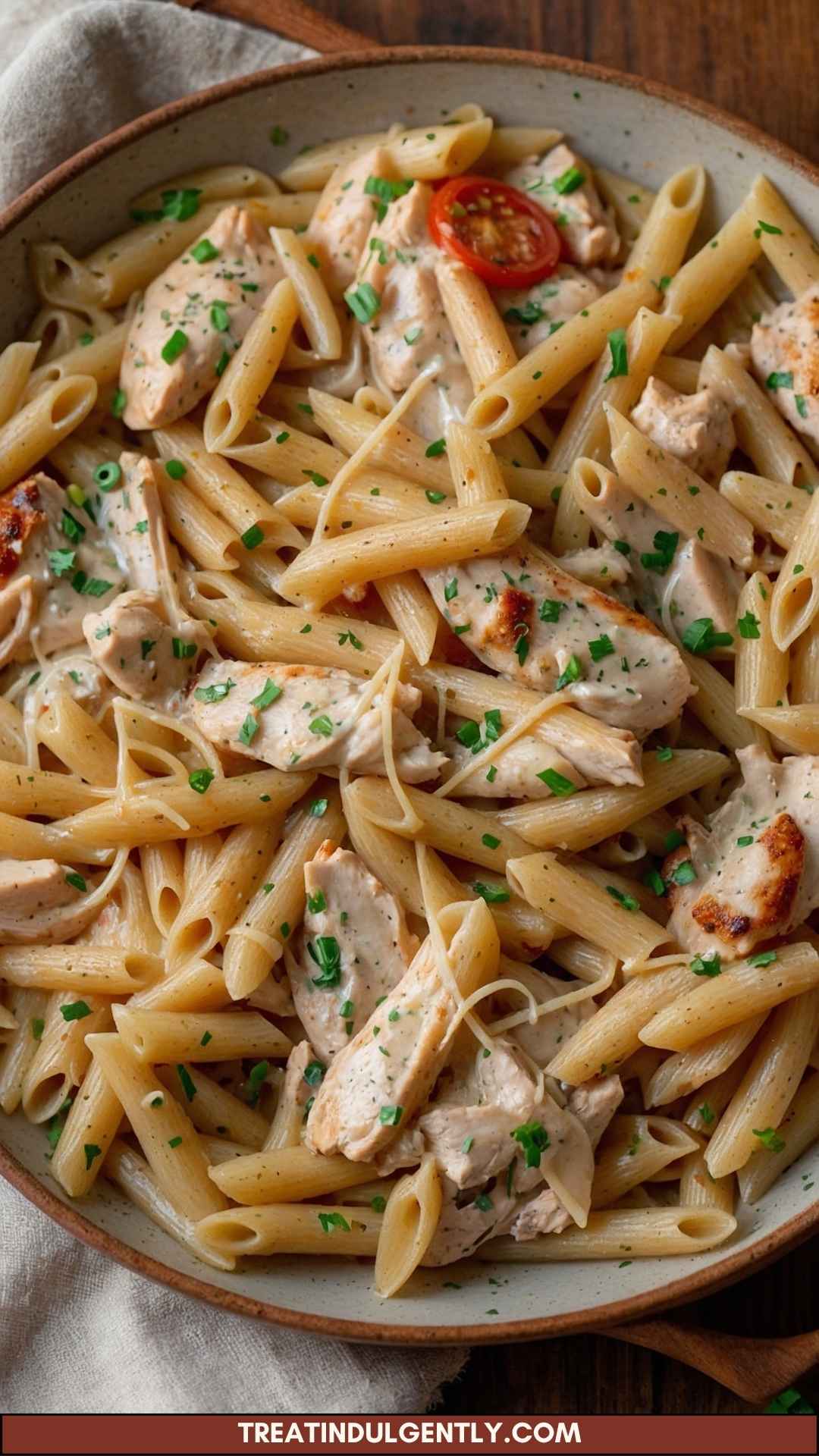 Creamy Garlic Chicken Pasta Copycat Recipe