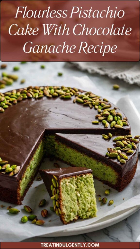 Flourless Pistachio Cake With Chocolate Ganache Recipe