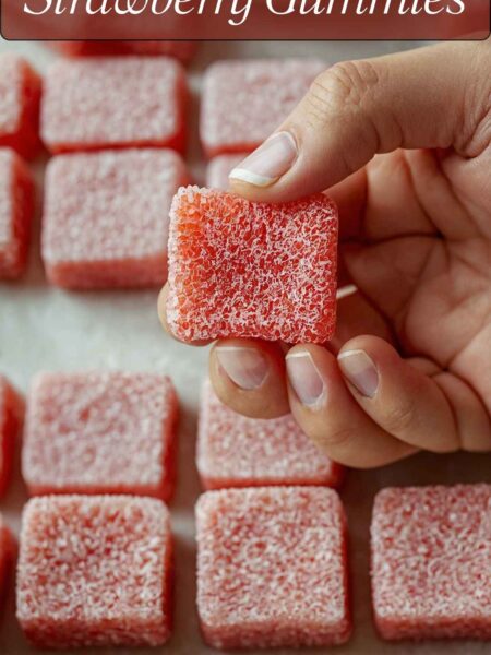 Homemade Sour Strawberry Gummies