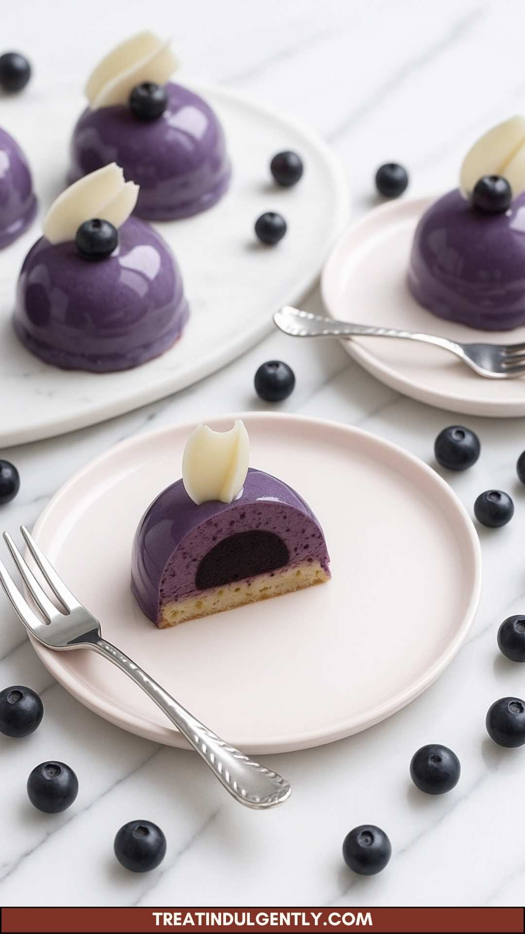 Mini Blueberry Mousse Cakes With Mirror Glaze Copycat Recipe Mini Blueberry Mousse Cakes With Mirror Glaze Copycat Recipe