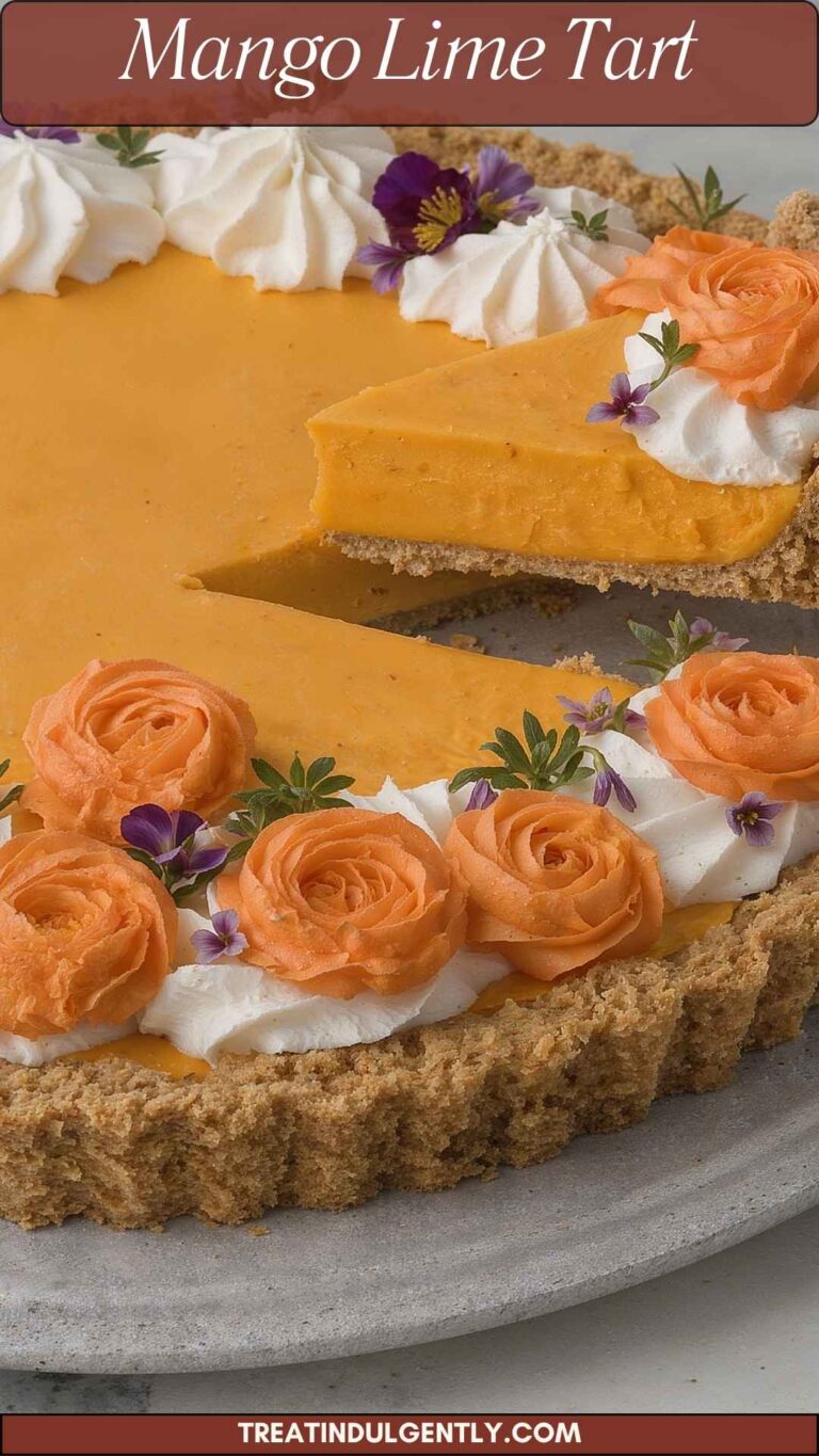 Mango Lime Tart - Treat Indulgently