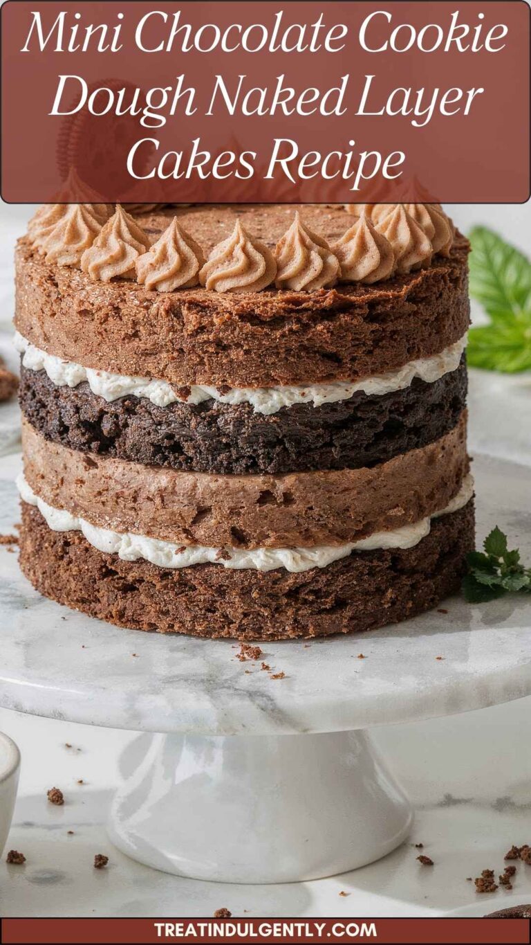 Mini Chocolate Cookie Dough Naked Layer Cakes Recipe - Treat Indulgently