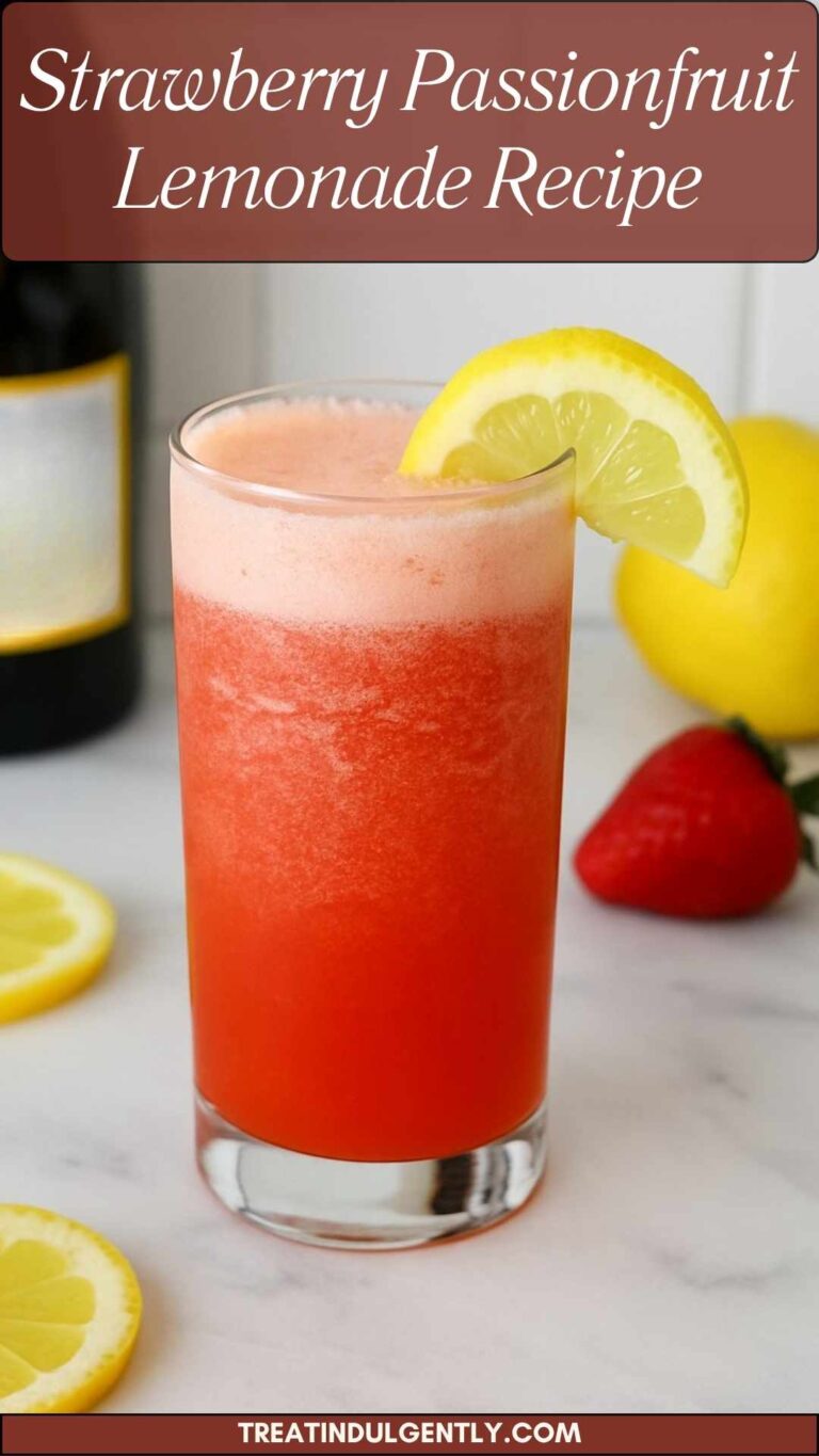Strawberry Passionfruit Lemonade Recipe - Treat Indulgently