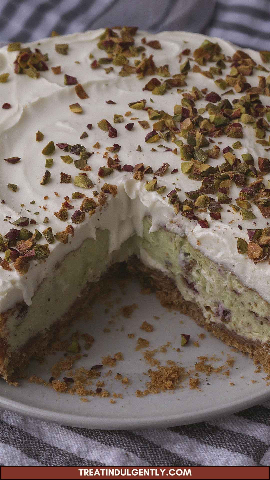 Best Pistachio Sour Cream Cheesecake