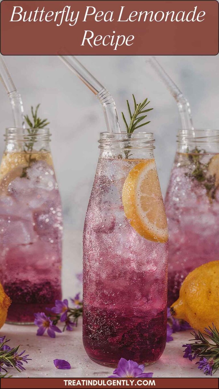 Butterfly Pea Lemonade Recipe - Treat Indulgently