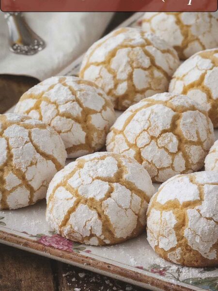 Chewy Lemon Almond Crinkle Cookies Recipe