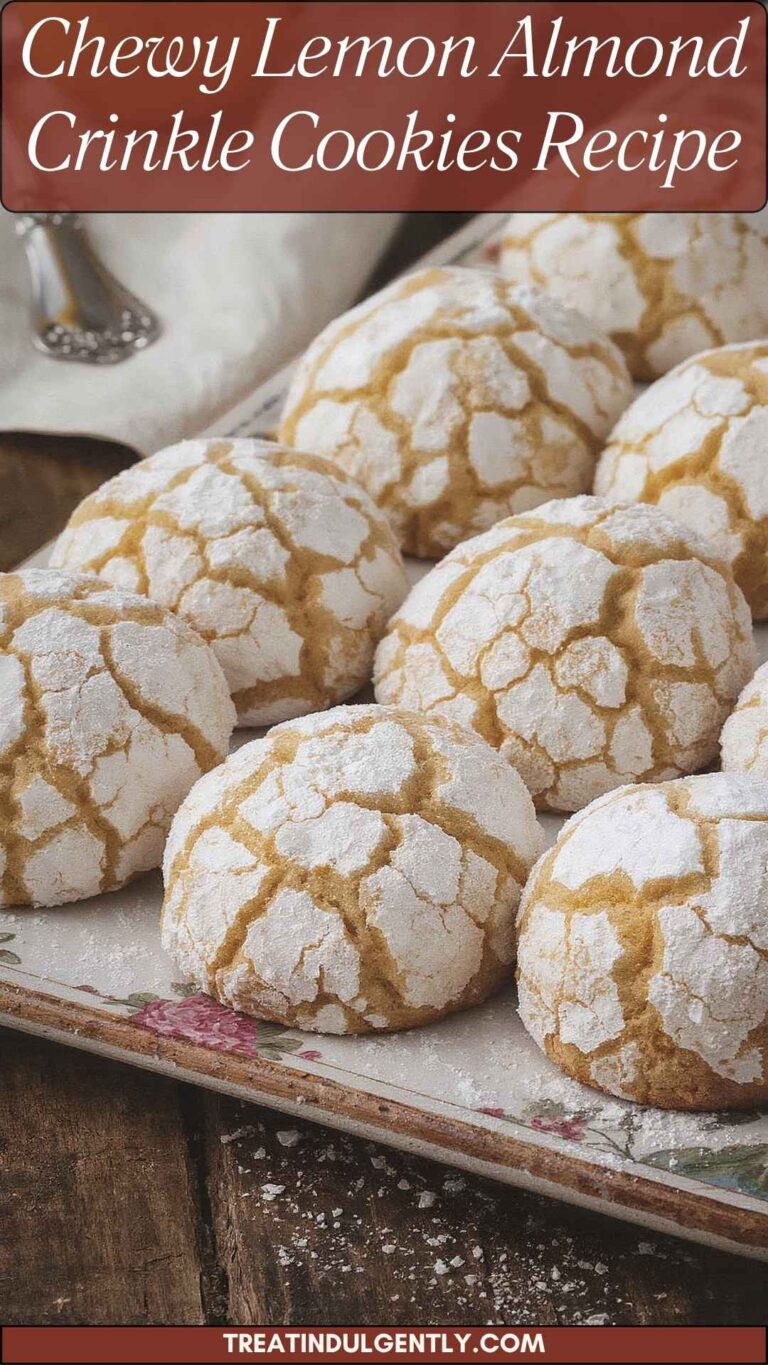 Chewy Lemon Almond Crinkle Cookies Recipe - Treat Indulgently