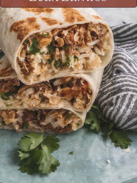 Crispy Chicken Rice Bean Burritos