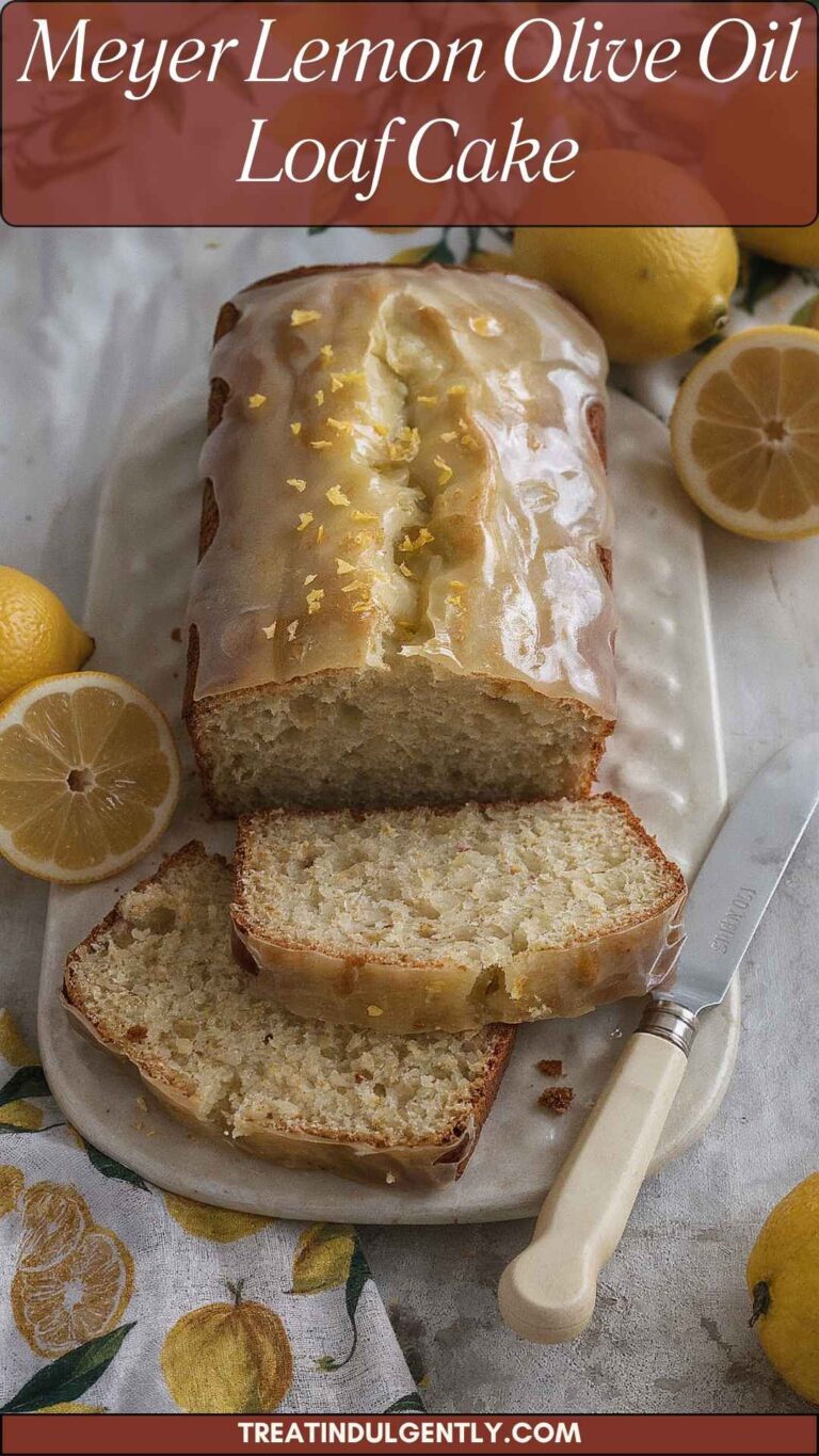 Meyer Lemon Olive Oil Loaf Cake - Treat Indulgently