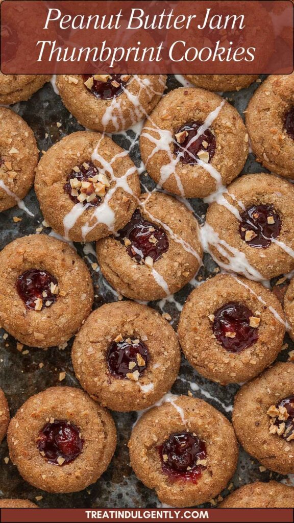 Peanut Butter Jam Thumbprint Cookies