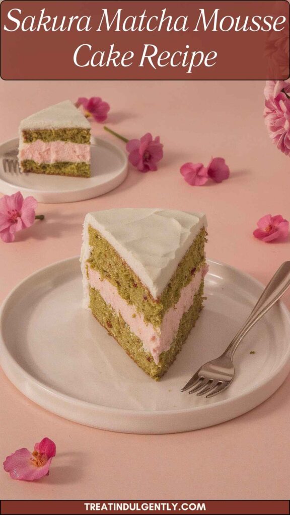 Sakura Matcha Mousse Cake Recipe