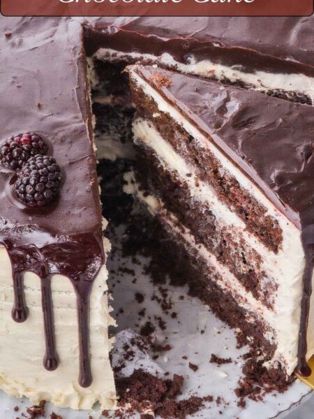 Blackberry Red Wine Chocolate Cake