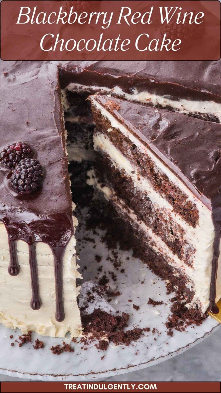Blackberry Red Wine Chocolate Cake - Treat Indulgently