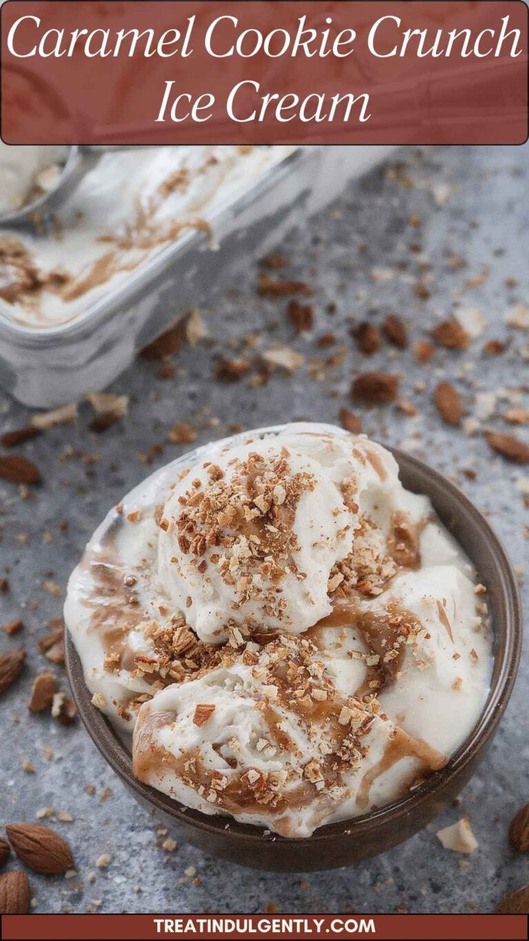 Caramel Cookie Crunch Ice Cream - Treat Indulgently