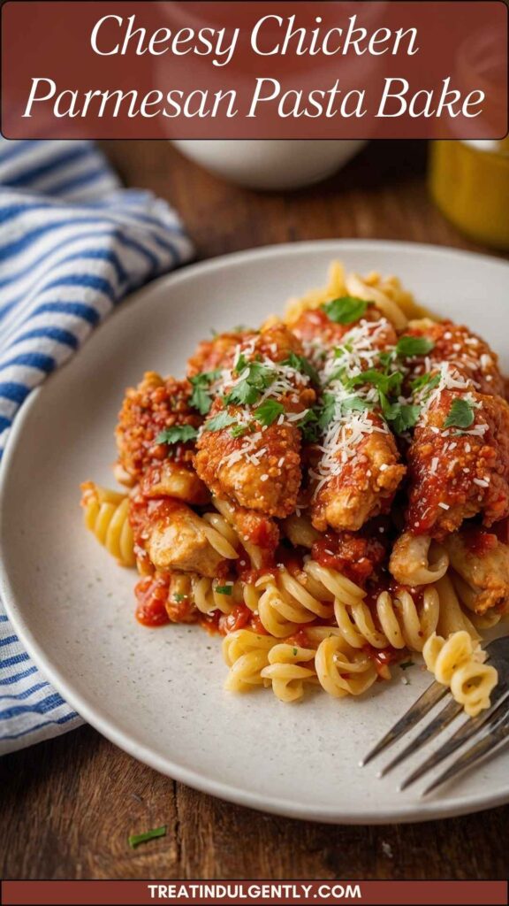 Cheesy Chicken Parmesan Pasta Bake