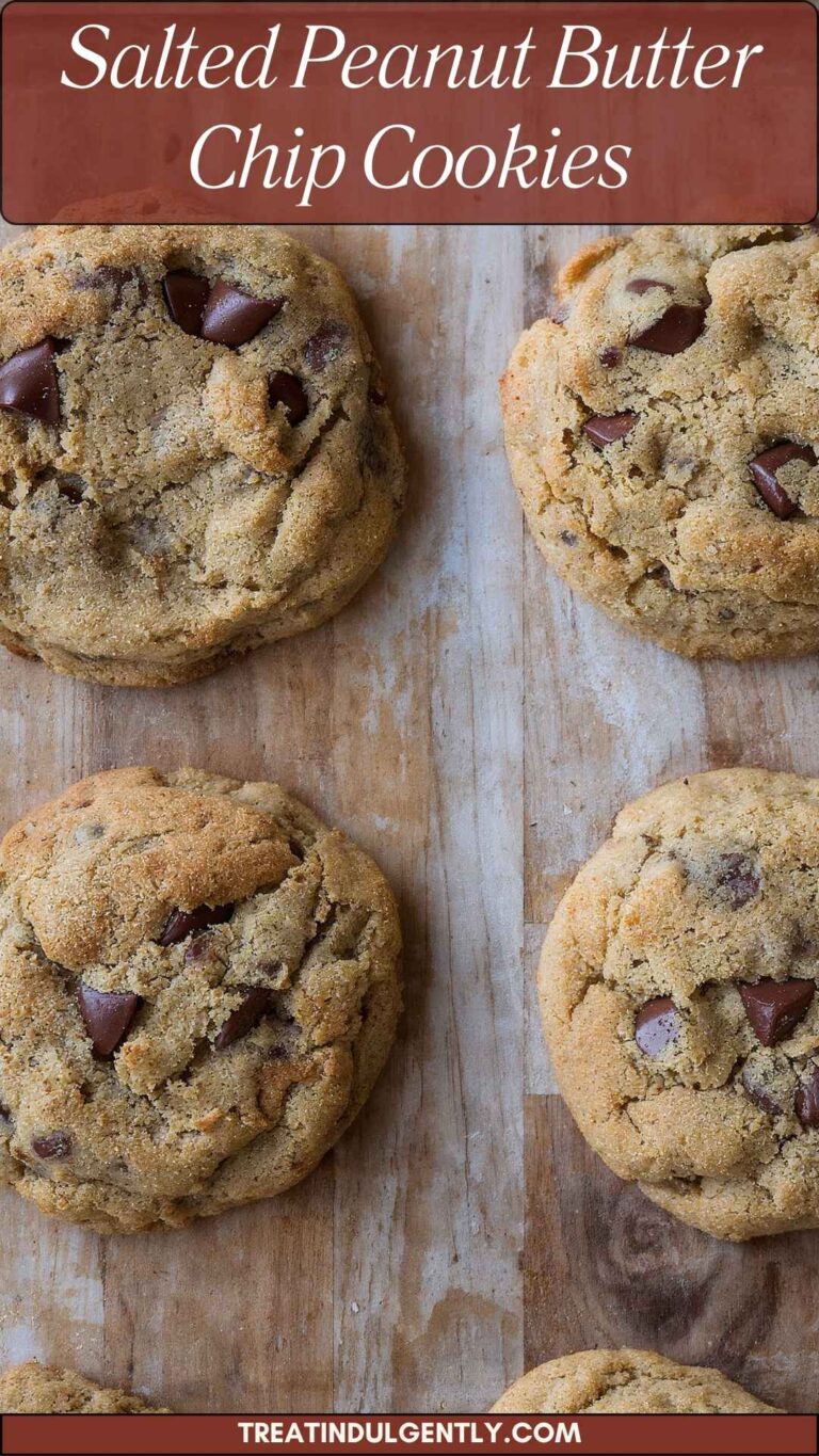 Salted Peanut Butter Chip Cookies - Treat Indulgently