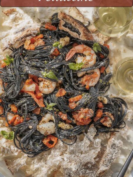 Spicy Squid Ink Fettuccine