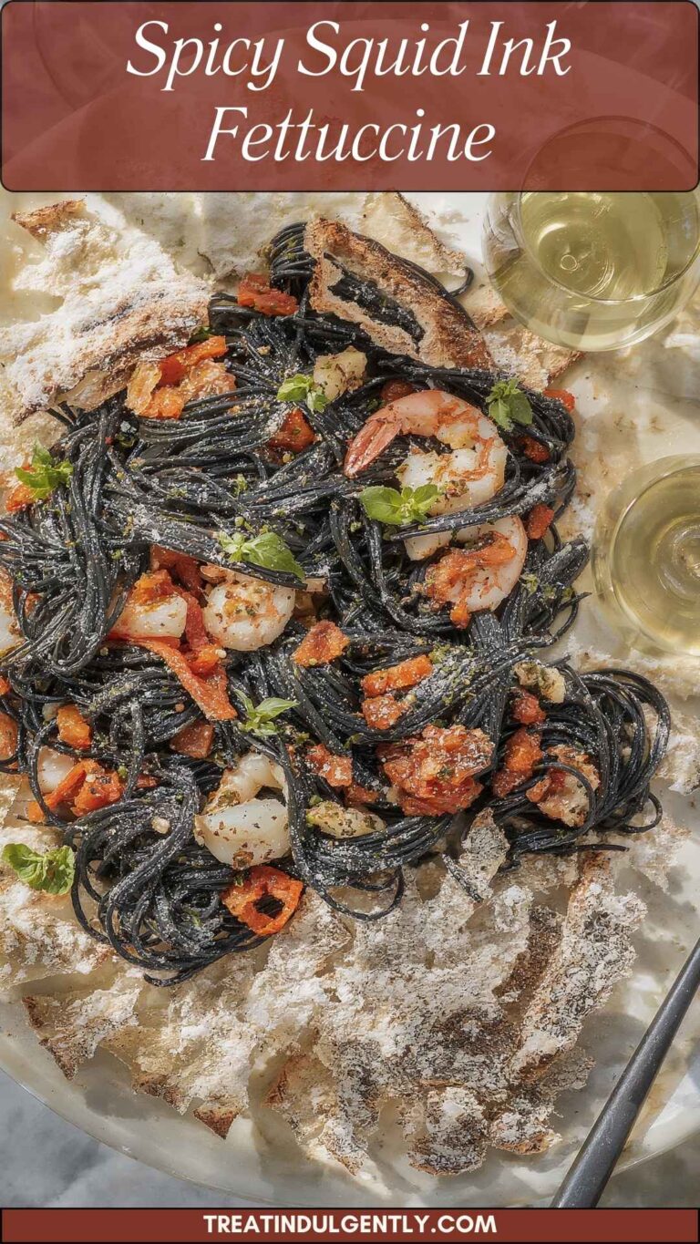 Spicy Squid Ink Fettuccine – Treat Indulgently