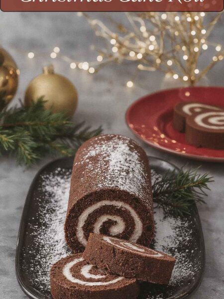 Chocolate Chestnut Christmas Cake Roll