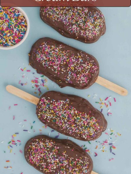 Frozen Banana Ice Cream Bars