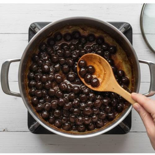 Step 5: Cook the Pearls in Brown Sugar