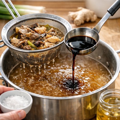 Step 6: Final Broth Refinement and Straining
