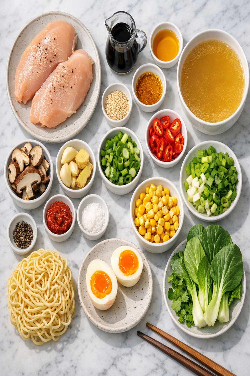 Chicken Ramen Recipe ingredients