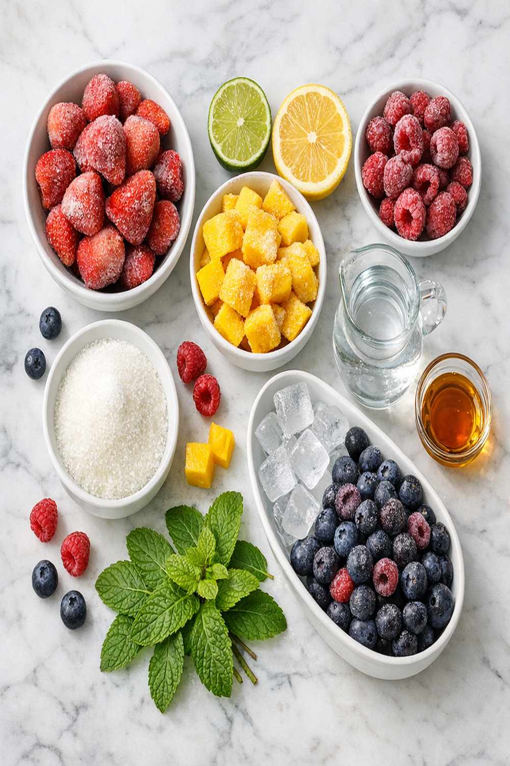 Blender Fruit Sorbet Recipe ingredients