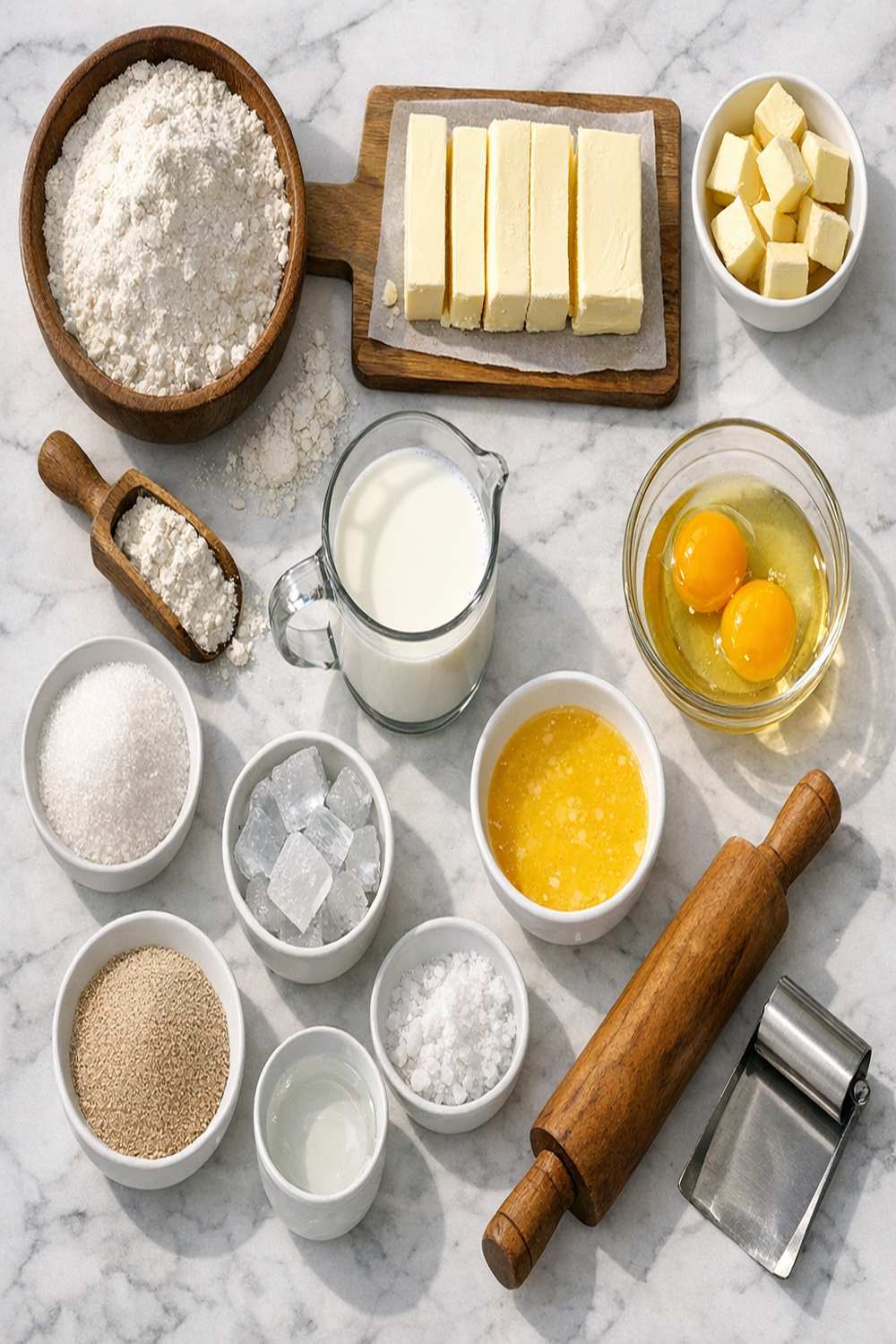 Butter Croissant Recipe ingredients