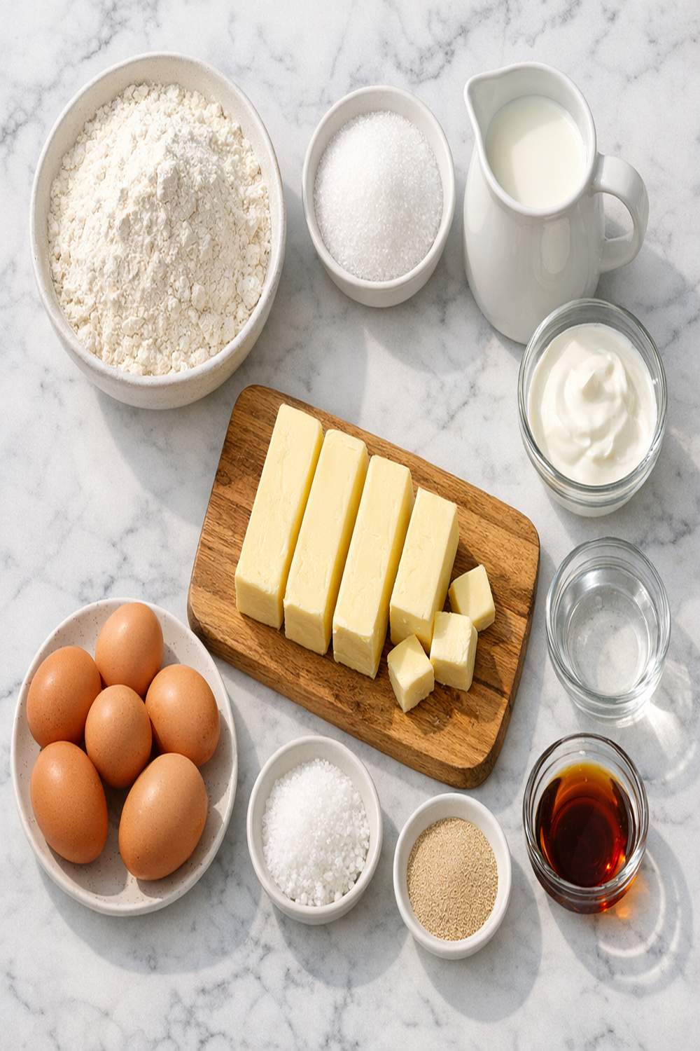 Classic Brioche Recipe ingredients