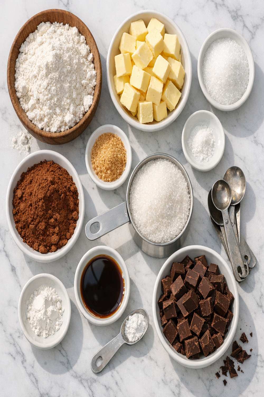Cocoa Shortbread Cookie Recipe ingredients