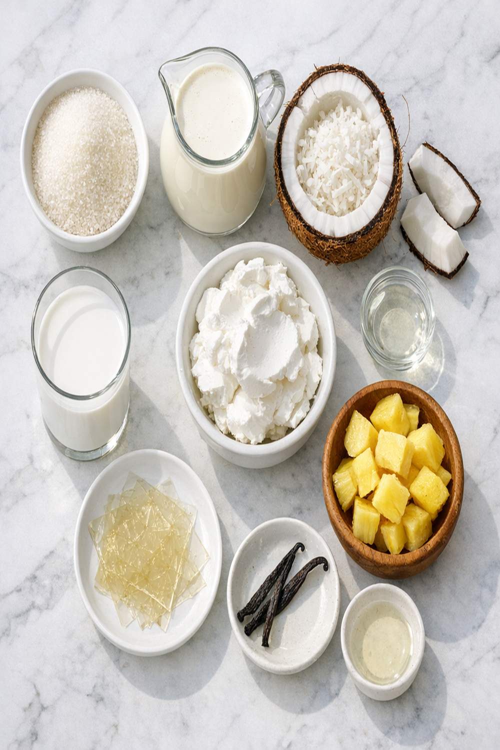 Coconut Panna Cotta Recipe ingredients