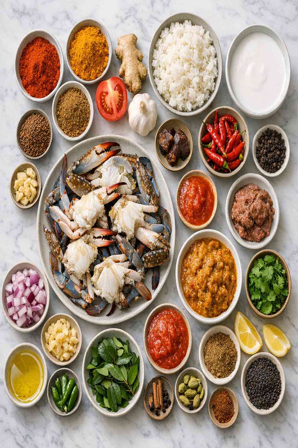 Crab Curry Recipe ingredients