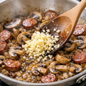 Creamy Cajun Chicken And Sausage Pasta Recipe step 4