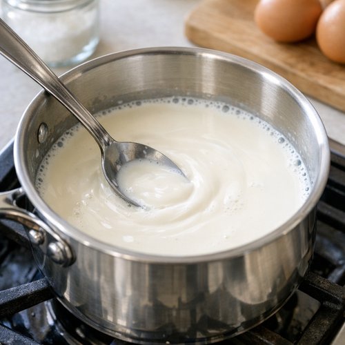 Step 2: Heat Your Milk and Cream Together